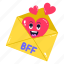 bff letter, friend letter, friendship letter, love letter, envelope 
