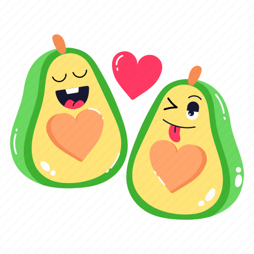 Alligator pears, avocados, healthy fruits, best friends, organic diet icon - Download on Iconfinder