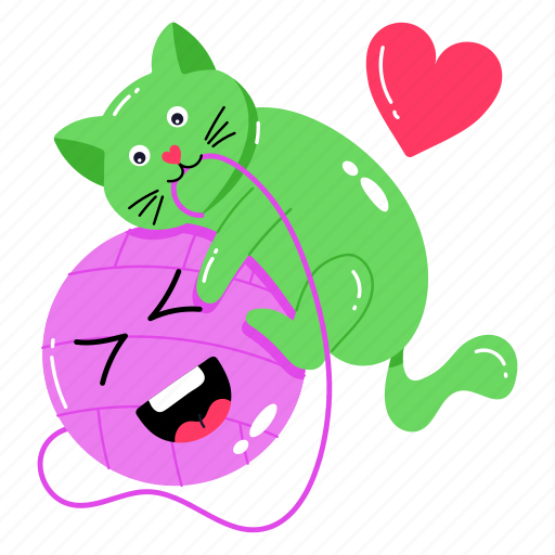 Cat playing, cat toy, cute cat, cat ball, best friends icon - Download on Iconfinder