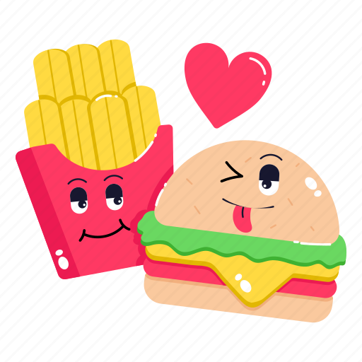 Fast food, junk food, unhealthy food, street food, best friends icon - Download on Iconfinder