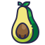 avocado, healthy, organic, food, fruit icon 