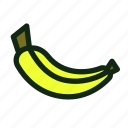 banana, smoothie, fruit, yellow, healthy, tropical, potassium