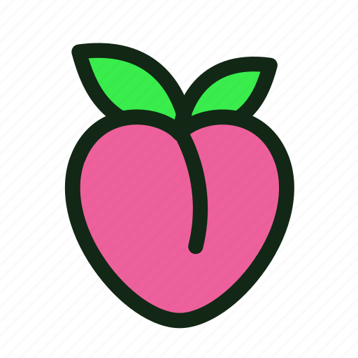 Peach, summer, fruit, butt, fresh icon - Download on Iconfinder
