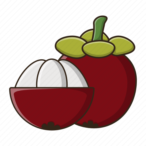 Fresh, fruit, healthy, mangosteen, sweet icon - Download on Iconfinder
