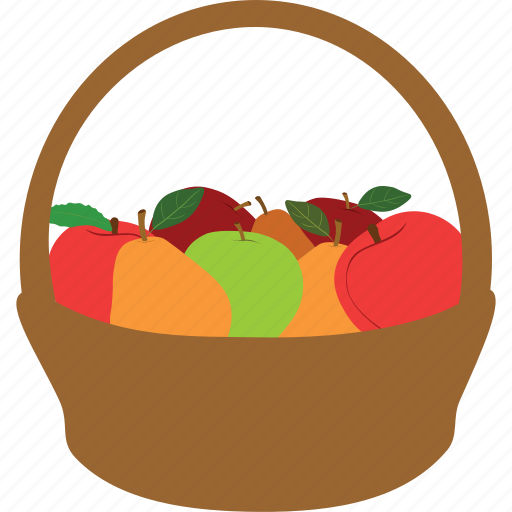 Apples, fruit, fruit basket, peaches, pears, cooking icon - Download on Iconfinder