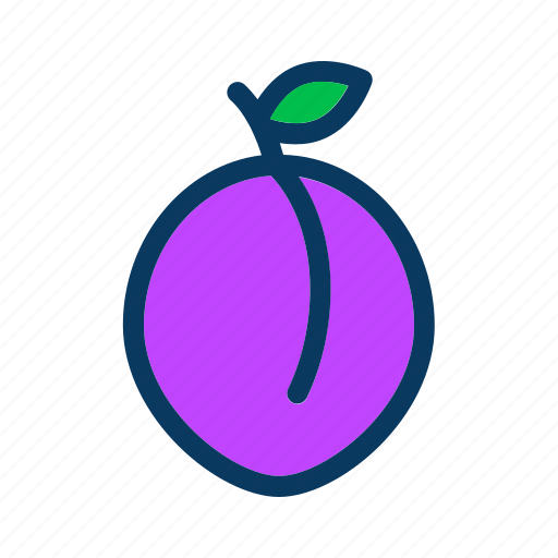 Food, fresh, fruit, healthy, nutrition, organic, plum icon - Download on Iconfinder