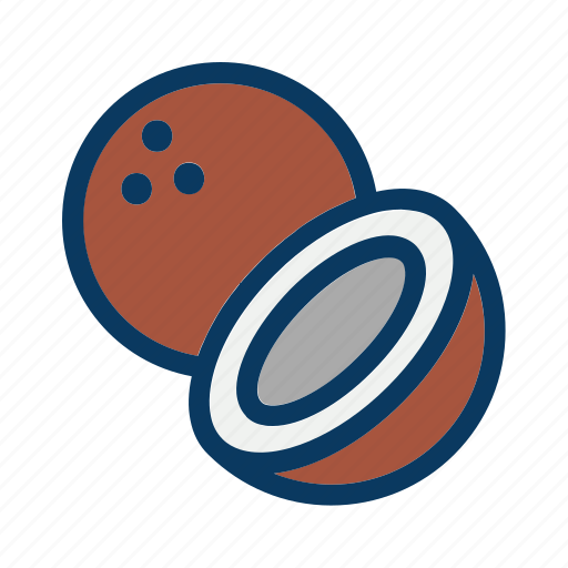 Coconut, diet, food, fruit, healthy, organic, tropical icon - Download on Iconfinder