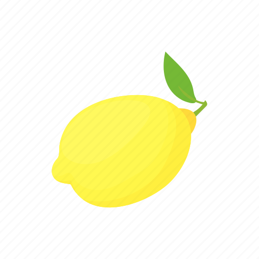 Cartoon, citrus, fruit, leaf, lemon, white, yellow icon - Download on Iconfinder