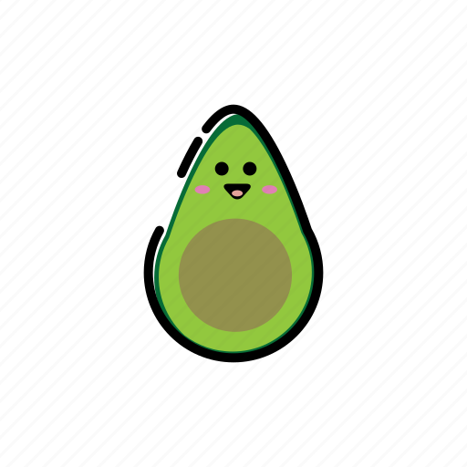 Avocado, face, fruit, smiling icon - Download on Iconfinder