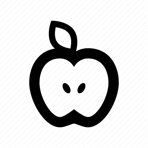 Apple, apple fruit, apple half, fresh fruit, fruit, half icon - Download on Iconfinder