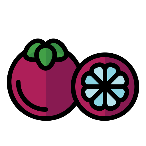 Food, fruit, vegetable, vegetarian, organic, mangosteen icon - Free download