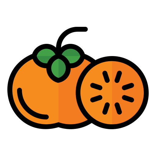 Food, fruit, vegetable, vegetarian, organic, persimmon icon - Free download