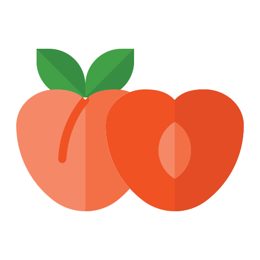 Food, fruit, vegetable, vegetarian, organic, peach icon - Free download