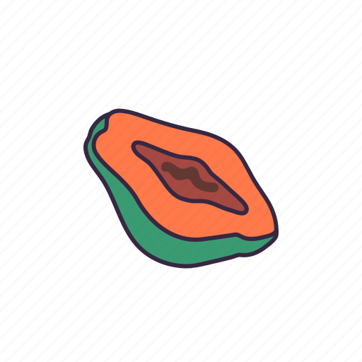 Papaya, fruit, fresh, cute, healthy, food, diet icon - Download on Iconfinder