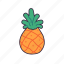 pineapple, fruit, fresh, cute, healthy, food, juice 
