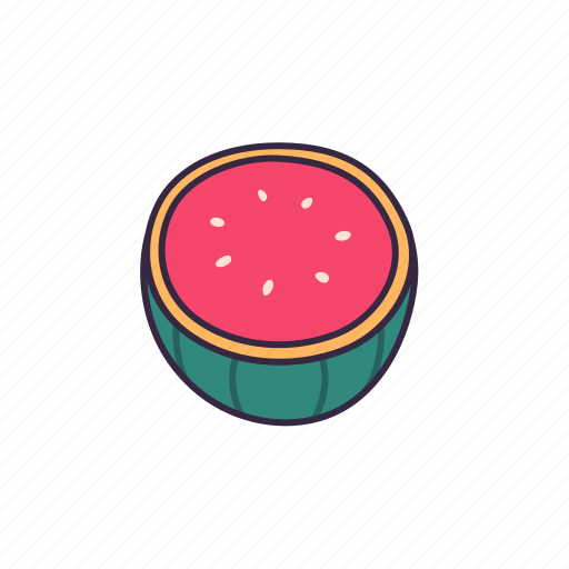 Watermelon, fruit, slide, cute, healthy, food, summer icon - Download on Iconfinder