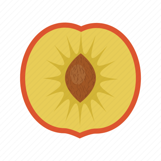 Fruit mix, fruits, half, peach, fruit, organic, peach half icon - Download on Iconfinder