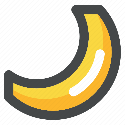 Banana, fresh, fruit, healthy, organic, tropical icon - Download on Iconfinder
