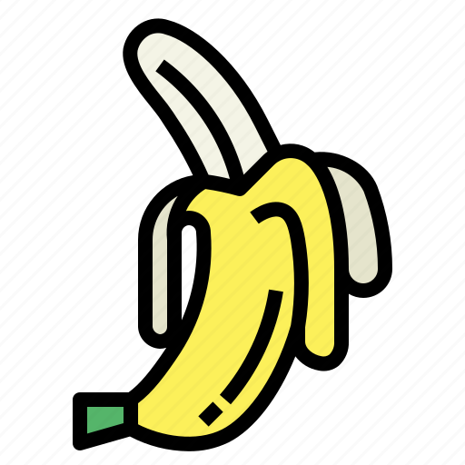 Banana, food, fresh, fruit, vegetarian icon - Download on Iconfinder