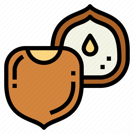 Food, hazelnut, nut, seed, vegetarian icon - Download on Iconfinder