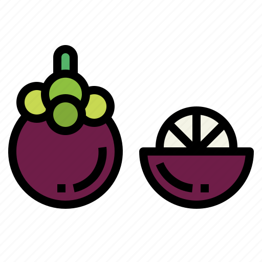 Food, fresh, fruit, mangosteen, tropical icon - Download on Iconfinder