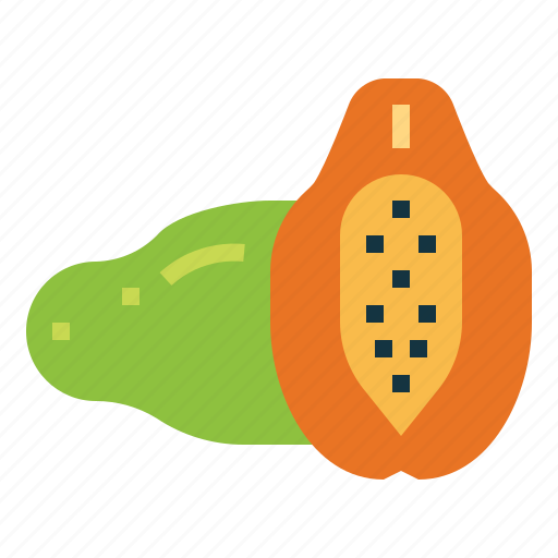 Food, fresh, fruit, papaya, tropical icon - Download on Iconfinder