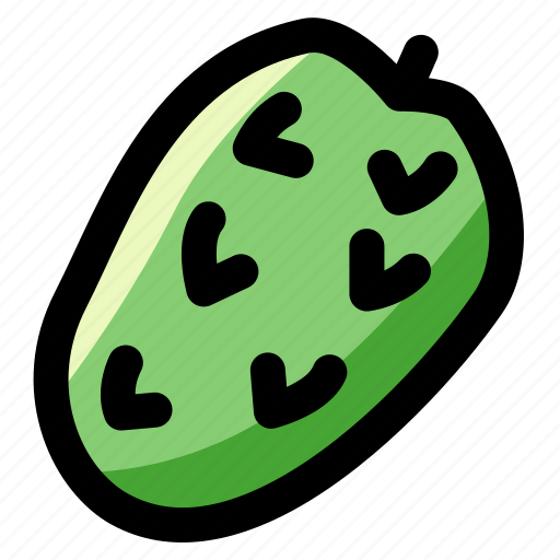 Food, fresh, fruit, healthy, organic, soursop, tropical icon - Download on Iconfinder