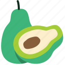 avocado, slice, fruit, food