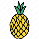 pineapple, fruit, ananas, tropical