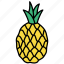 pineapple, fruit, ananas, tropical 