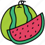 watermelon, slice, fruit, healthy 