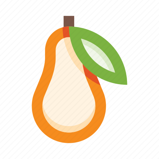 Pear, fruit, food, leaf, fresh, organic, eco icon - Download on Iconfinder