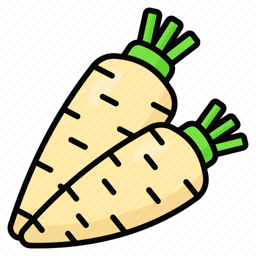 Daikon, parsnip, vegetable, food, nutrition, radish, diet icon - Download on Iconfinder