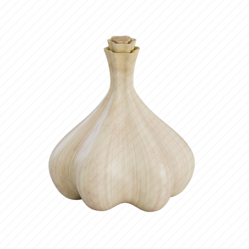 Garlic, food, vegetable, cooking 3D illustration - Download on Iconfinder
