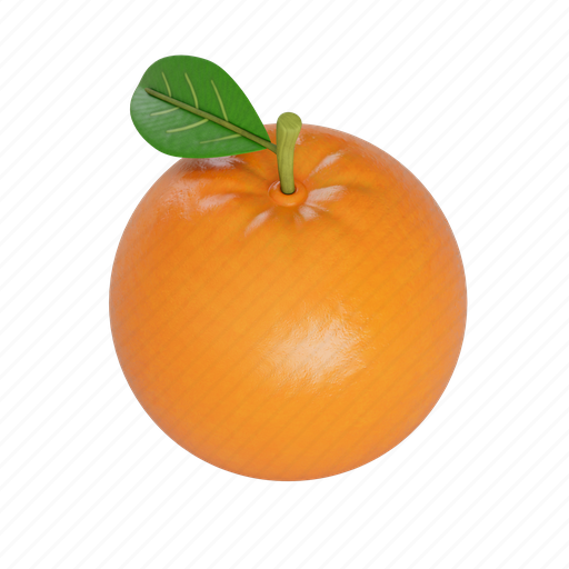 Orange, fruit, food, citrus 3D illustration - Download on Iconfinder