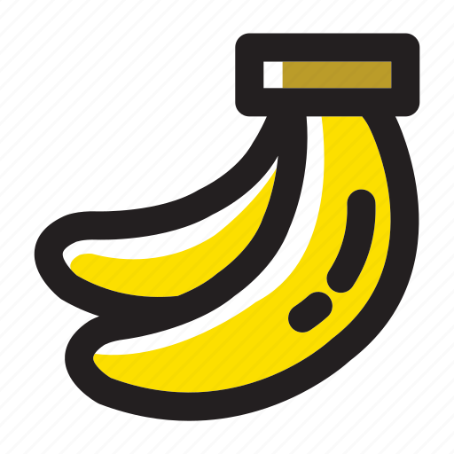 Banana, banana bunch, bananas, food, fruit, healthy, organic icon - Download on Iconfinder