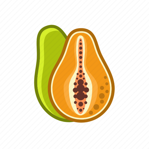 Bone, fruit, papaya, sweet, cartoon, food icon - Download on Iconfinder