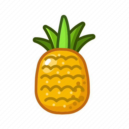 Fruit, pineapple, sweet, yellow, cartoon, food icon - Download on Iconfinder