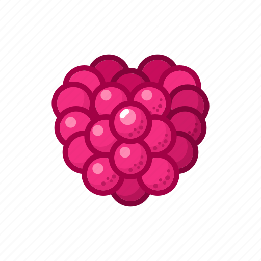 Berry, fruit, raspberry, sour, sweet, cartoon, food icon - Download on Iconfinder