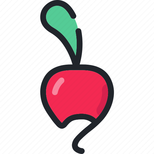 Food, gastronomy, kitchen, meal, radish, vegetable icon - Download on Iconfinder