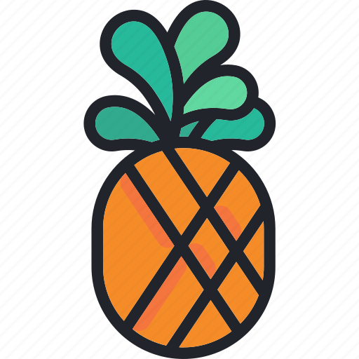 Food, fruit, gastronomy, healthy, pineapple, tropical icon - Download on Iconfinder