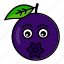 blueberry, character, food, fruit, organic 