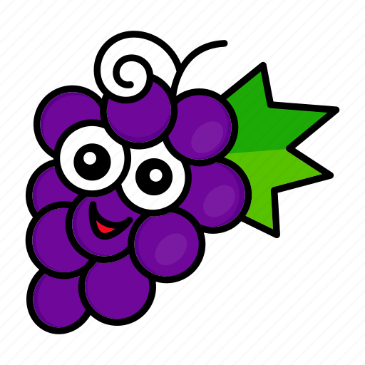Character, food, fruit, grape, organic icon - Download on Iconfinder