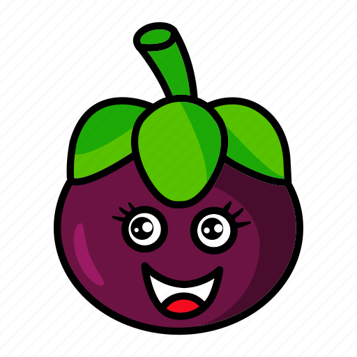 Character, food, fruit, mangosteen, organic icon - Download on Iconfinder