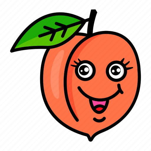 Character, food, fruit, organic, peach icon - Download on Iconfinder