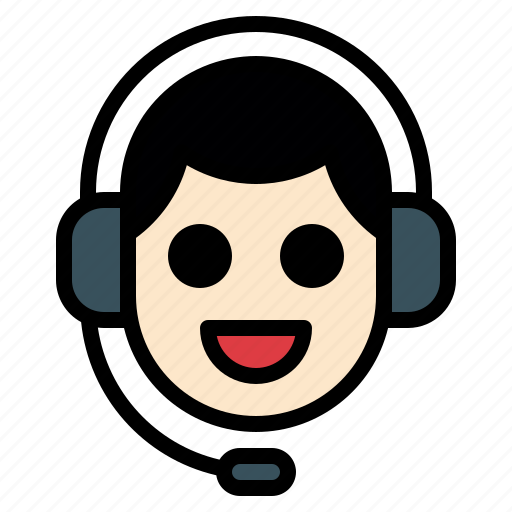Call, center, contact, man, support icon - Download on Iconfinder
