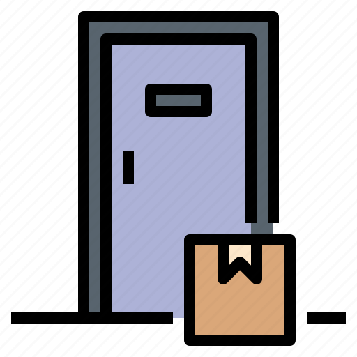 Delivered, door, front, to icon - Download on Iconfinder
