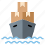 boat, cargo, shipping, transport 