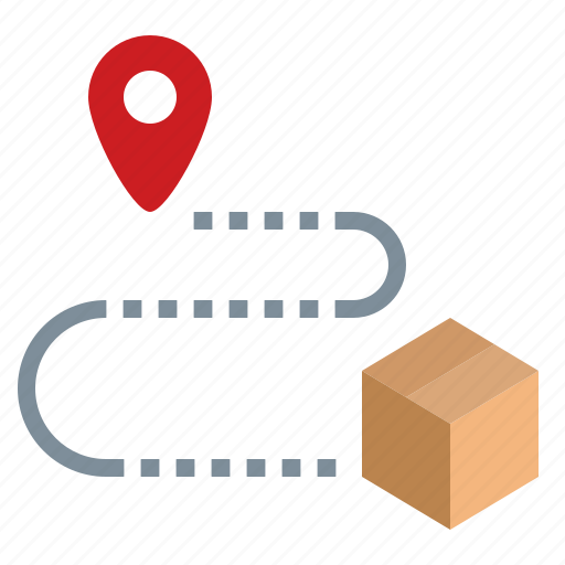 Box, destination, locate, package, parcel, tracking icon - Download on Iconfinder