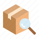 box, package, parcel, search, tracking
